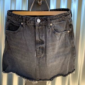We The Free 27 black denim mini skirt Free People